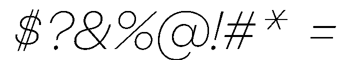 BestGroteskTrialWeb ThinItalic Font OTHER CHARS