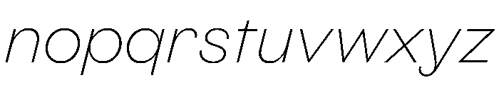 BestGroteskTrialWeb ThinItalic Font LOWERCASE