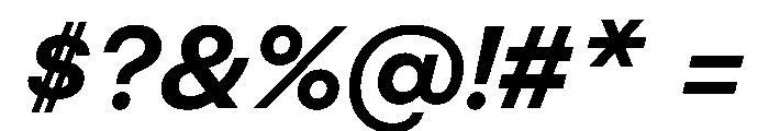 BestGroteskVARTrialWeb DemiItalic Instance Font OTHER CHARS