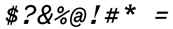 BestSingleTrialWeb MediumItalic Font OTHER CHARS