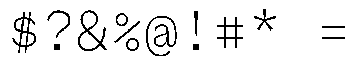 BestSingleTrialWeb Thin Font OTHER CHARS