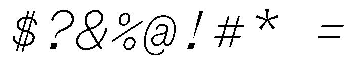 BestSingleTrialWeb ThinItalic Font OTHER CHARS