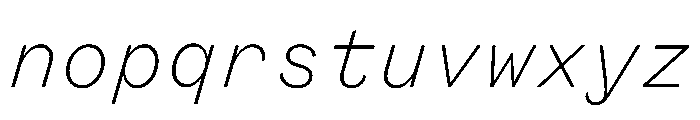 BestSingleTrialWeb ThinItalic Font LOWERCASE