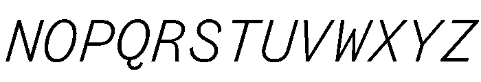 BestSingleVARTrialWeb LightItalic Instance Font UPPERCASE
