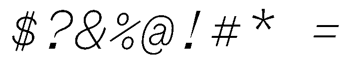 BestSingleVARTrialWeb ThinItalic Instance Font OTHER CHARS