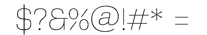 Bezzia Hairline Font OTHER CHARS