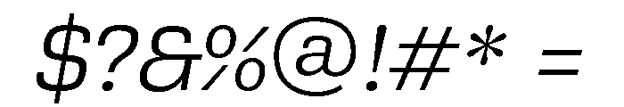 Bezzia Italic Font OTHER CHARS