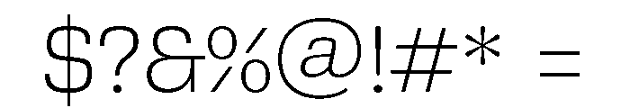 Bezzia Light Font OTHER CHARS