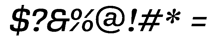 Bezzia MediumItalic Font OTHER CHARS