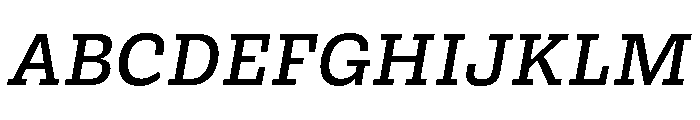 Bezzia MediumItalic Font UPPERCASE