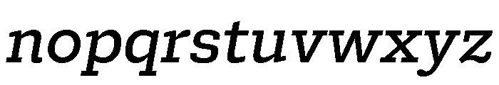 Bezzia MediumItalic Font LOWERCASE