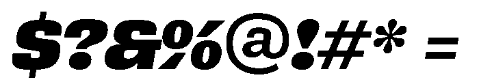 Bezzia UltraItalic Font OTHER CHARS
