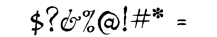 Bell Martellus Regular Font OTHER CHARS