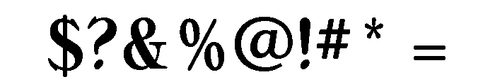 Bellini Condensed Medium Font OTHER CHARS