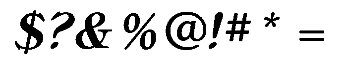 Bellini Medium Italic Font OTHER CHARS