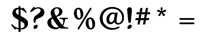Bellini Medium Font OTHER CHARS