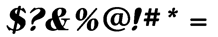 Bellini Original Bold Italic Font OTHER CHARS