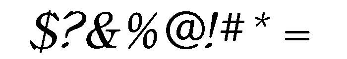Bellini Original Italic Font OTHER CHARS