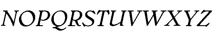 Bellini Original Italic Font UPPERCASE