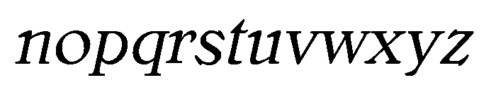 Bellini Original Italic Font LOWERCASE
