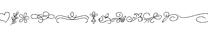 Beloved Design Elements Ornaments Font LOWERCASE