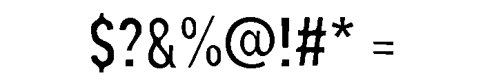 Bemba Sans Condensed Fill Font OTHER CHARS