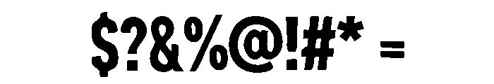 Bemba Sans Condensed Regular Font OTHER CHARS