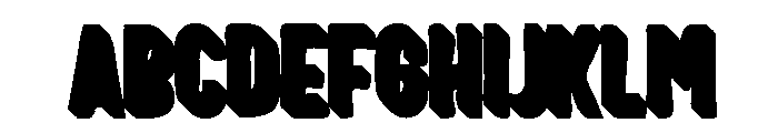 Bemba Sans Condensed Shadow One Font UPPERCASE