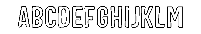 Bemba Sans Condensed Stroke Font UPPERCASE