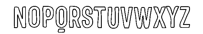 Bemba Sans Condensed Stroke Font UPPERCASE