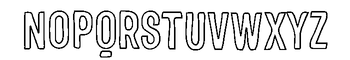 Bemba Sans Condensed Stroke Font LOWERCASE