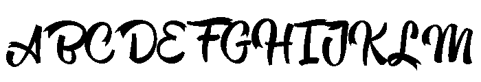 Bemba Script Regular Font UPPERCASE