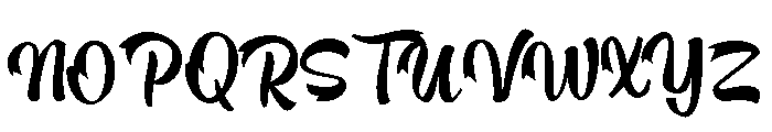 Bemba Script Regular Font UPPERCASE