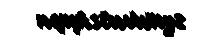 Bemba Script Shadow One Font LOWERCASE