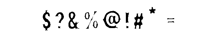 Bemba Serif Fill Font OTHER CHARS