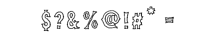 Bemba Serif Stroke Font OTHER CHARS