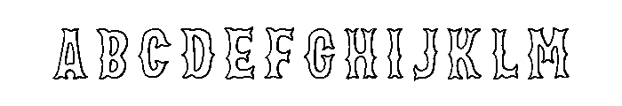 Bemba Serif Stroke Font UPPERCASE
