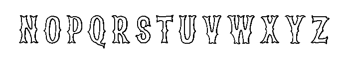 Bemba Serif Stroke Font UPPERCASE