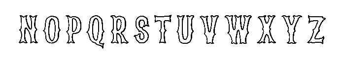 Bemba Serif Stroke Font LOWERCASE
