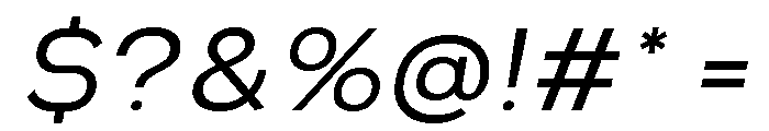 Benigne Sans Extra Light Italic Font OTHER CHARS
