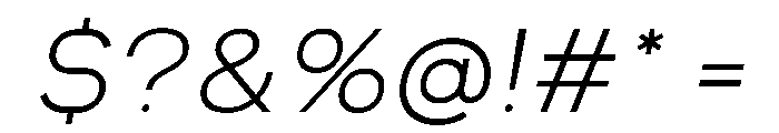 Benigne Sans Italic Font OTHER CHARS