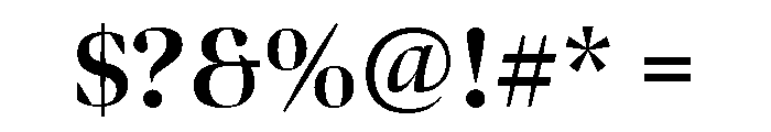 Bennet Banner Bold Font OTHER CHARS