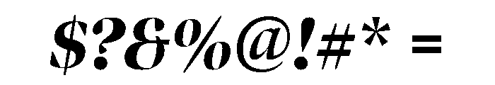 Bennet Banner Condensed Black Italic Font OTHER CHARS