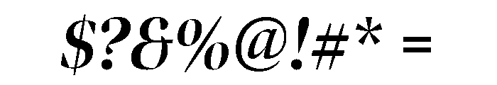 Bennet Banner Condensed Bold Italic Font OTHER CHARS