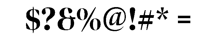 Bennet Banner Condensed Extra Bold Font OTHER CHARS