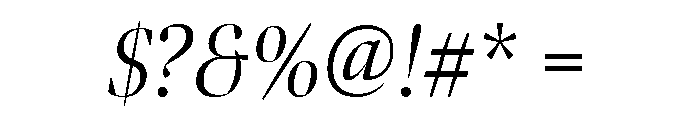 Bennet Banner Condensed Light Italic Font OTHER CHARS