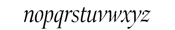 Bennet Banner Condensed Light Italic Font LOWERCASE