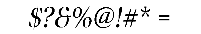 Bennet Banner Condensed Regular Italic Font OTHER CHARS