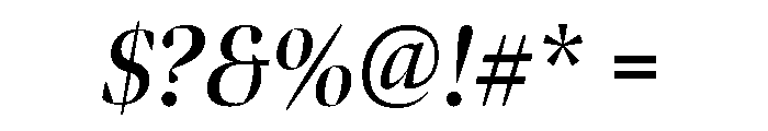Bennet Banner Condensed Semi Bold Italic Font OTHER CHARS