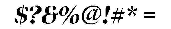 Bennet Banner Extra Bold Italic Font OTHER CHARS